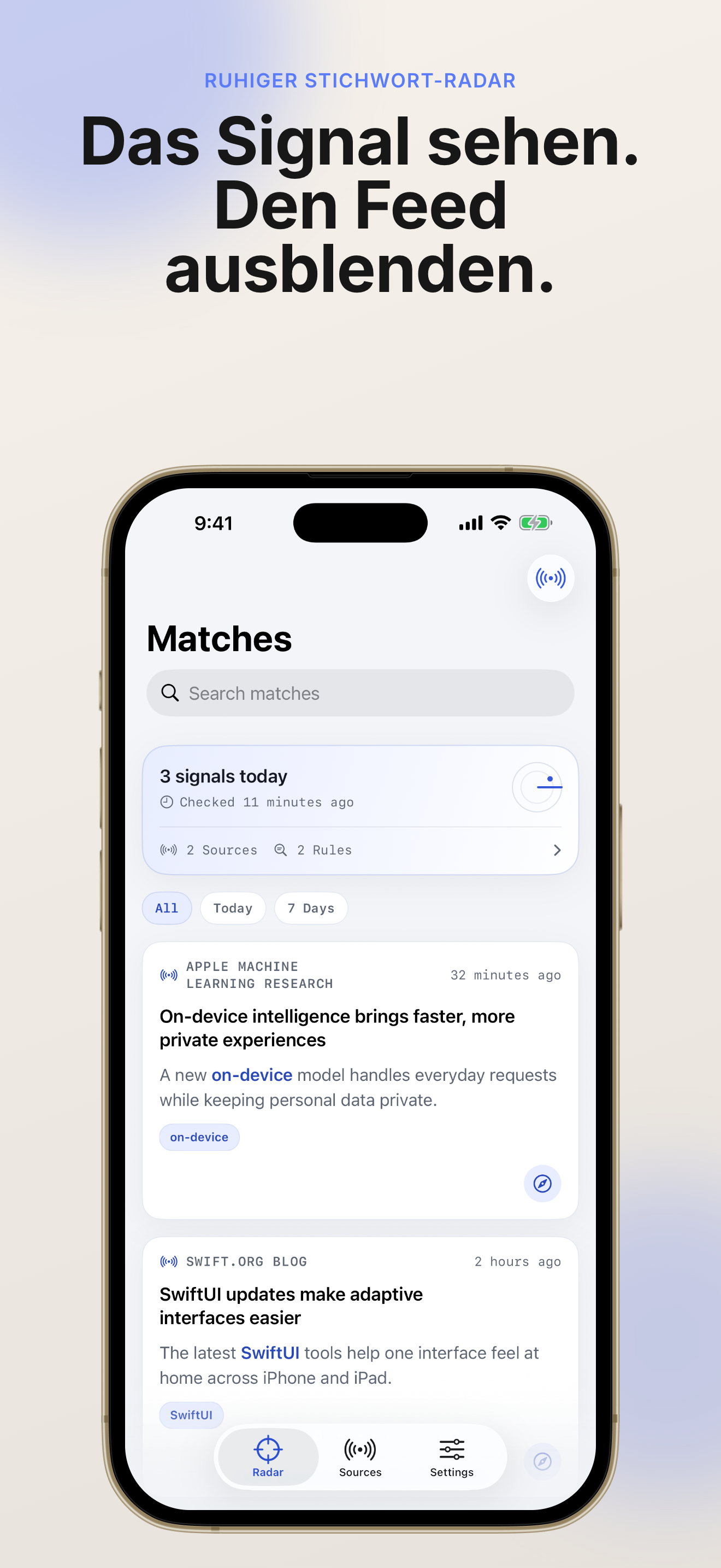 KeyFeed app screenshot 1