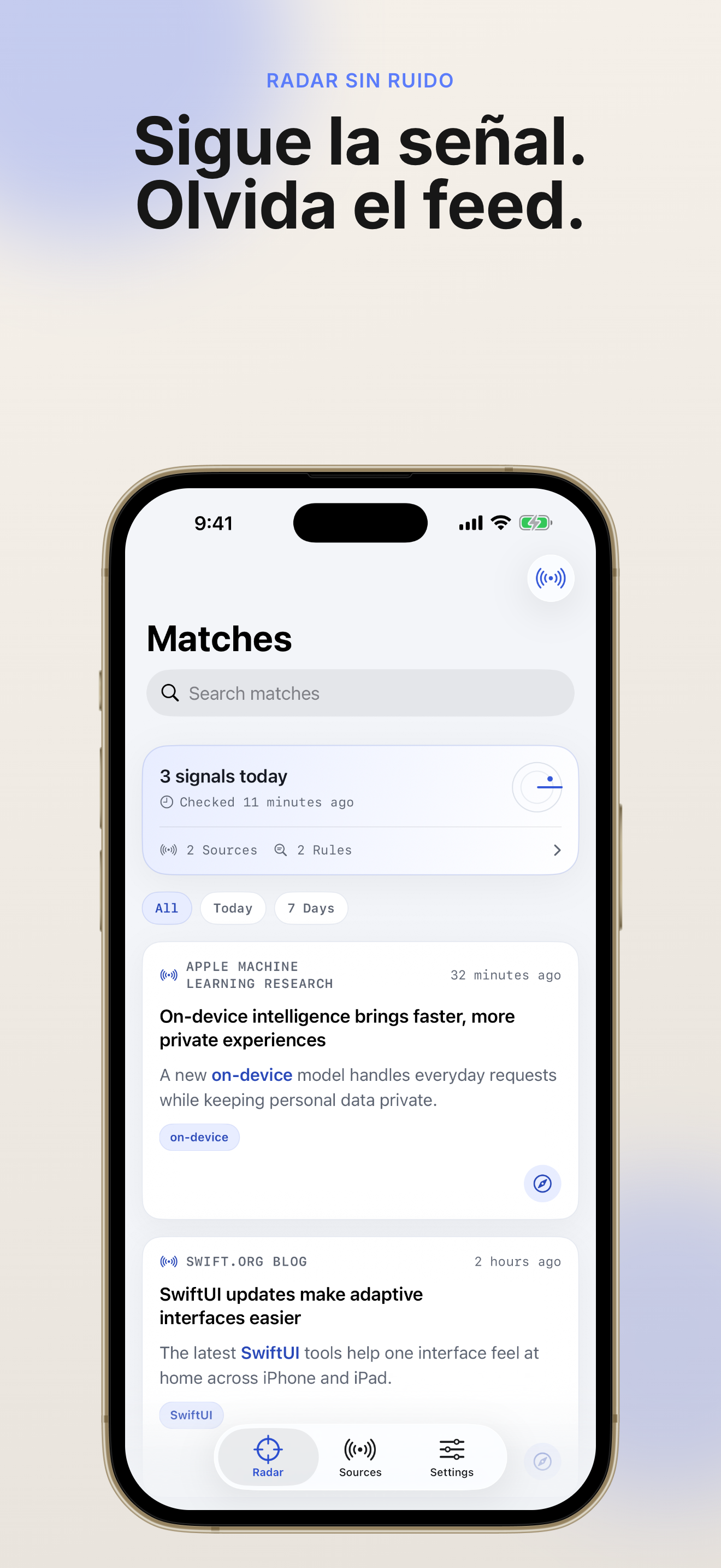 KeyFeed app screenshot 1